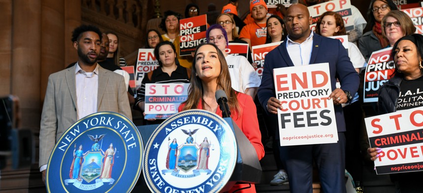 State Sen. Julia Salazar talks about a potential housing deal in Albany.