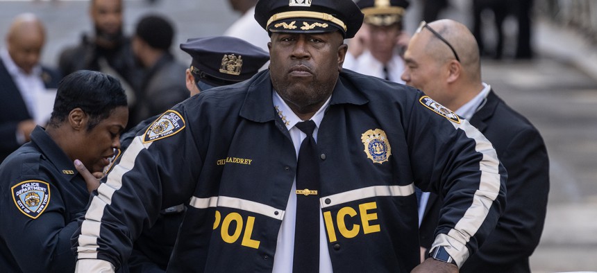 NYPD Chief of Department Jeffrey Maddrey has been among the police leaders posting on social media.