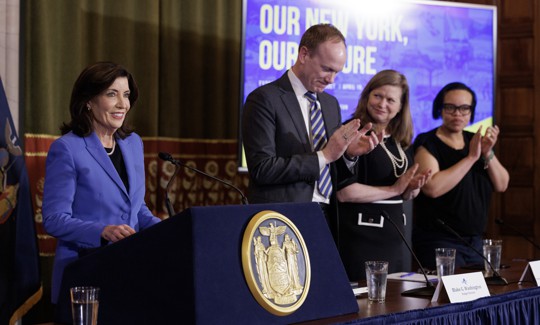 Gov. Kathy Hochul announced that a final budget deal is getting closer.