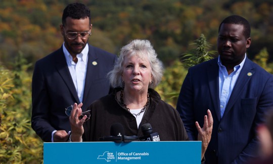 Assembly Member Didi Barrett (center) is being targeted by climate advocates who are upset that she has not signed on to co-sponsor the NY HEAT Act.