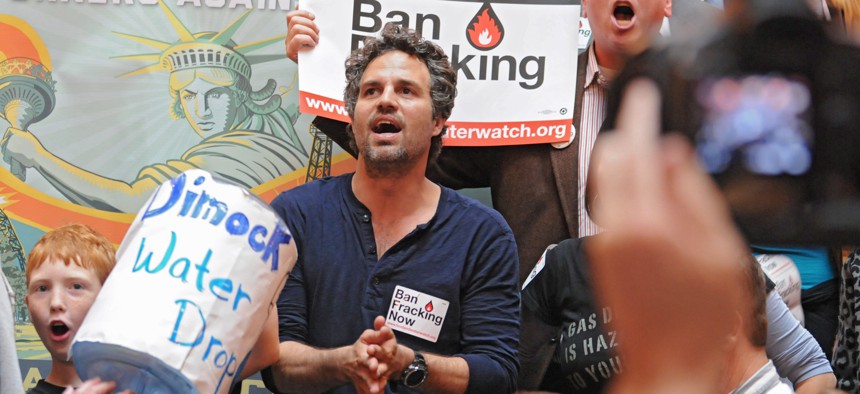 Mark Ruffalo visited the Capitol in 2012 to advocate for a fracking ban.
