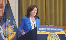Gov. Kathy Hochul spoke about how she sees social media use impacting young people in her family.
