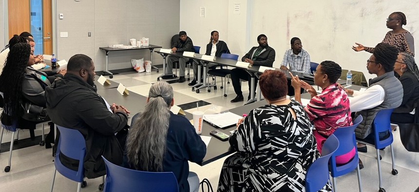 Participants at a session of BCC’s Environmental Services workforce training program