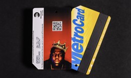 A commemorative MetroCard featuring The Notorious B.I.G. from 2022.