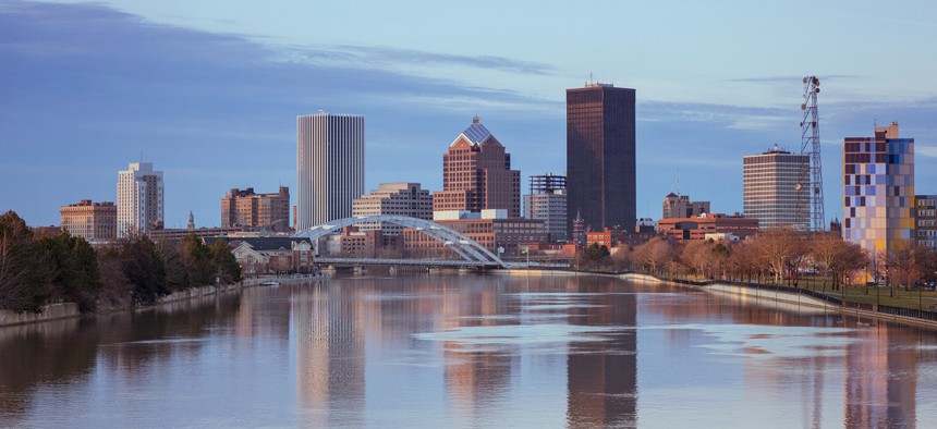 The Rochester skyline. 