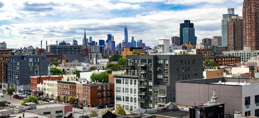View of North Queens with Lower Manhattan in the Background