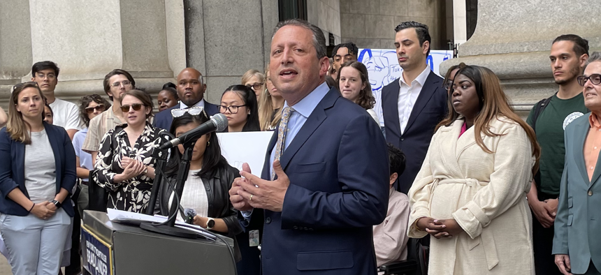Comptroller Brad Lander said he would take legal action to reinstate congestion pricing.