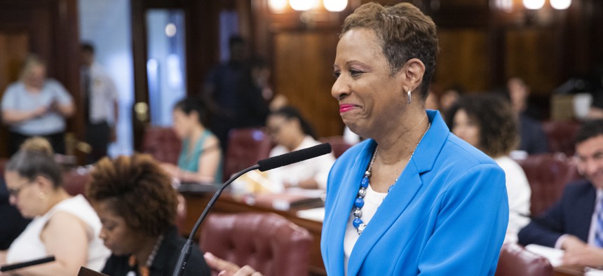 City Council Speaker Adrienne Adams received ample praise during Sunday’s vote.