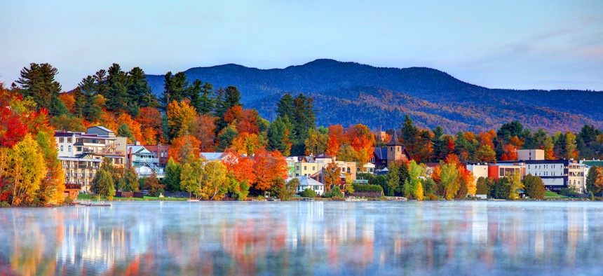 Lake Placid in the Adirondack Mountains.