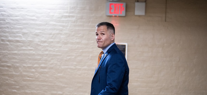 Rep. Marc Molinaro leaves a meeting of the House Republican Conference on May 22, 2024.