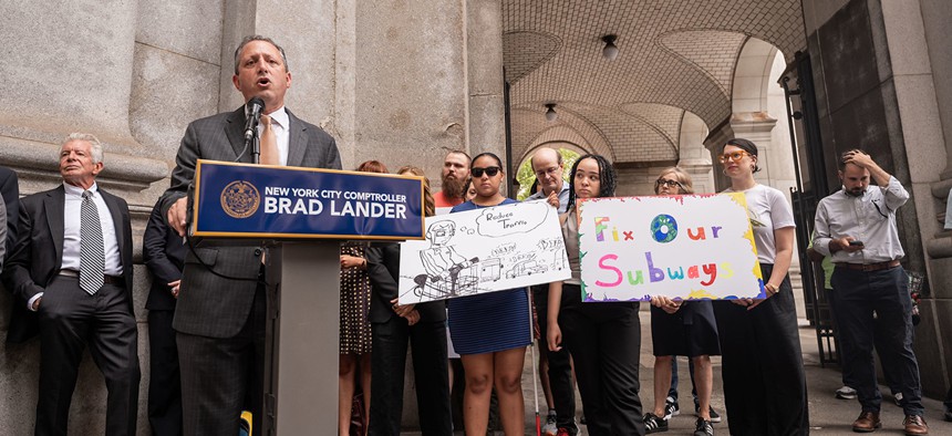 Brad Lander wouldn’t say he’s aiming for the lefty lane in the mayor’s race. 