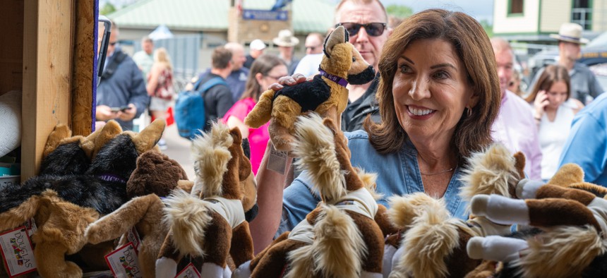 Gov. Kathy Hochul attends the Great New York State Fair in Syracuse on Aug. 28, 2024.