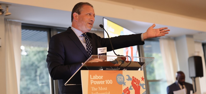 New York City Comptroller Brad Lander focused his speech on supporting workers’ rights at City & State New York’s Labor Power 100 event.