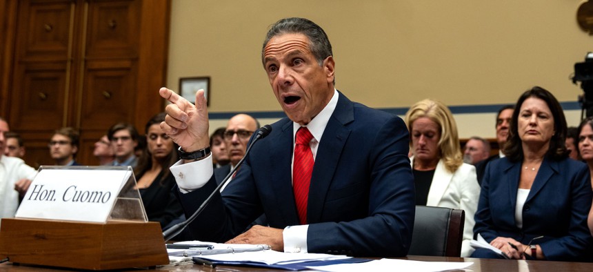 Former Gov. Andrew Cuomo testifies before the House Select Subcommittee on the Coronavirus Pandemic on Sept. 10, 2024.