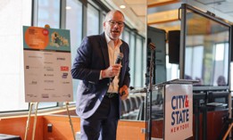 New York City Economic Development Corporation CEO Andrew Kimball speaks at City & State’s Economic Development and Workforce Summit at the Museum of Jewish Heritage in Lower Manhattan.