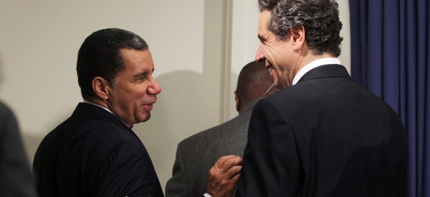 Former Govs. David Paterson and Andrew Cuomo.