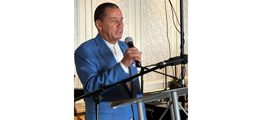 Former Gov. David Paterson speaks at the 20th annual Freedom Funds Award luncheon on Sept. 21, 2024.