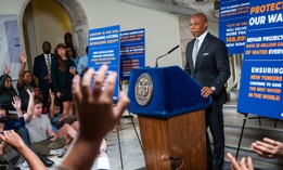 New York City Mayor Eric Adams took questions from the press on his own this week.