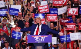 Former President Donald Trump holds a campaign rally at Long Island’s Nassau Coliseum on Sept. 18, 2024.