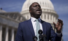 Former Rep. Mondaire Jones speaks during a news conference in front of the U.S. Capitol on Sept. 29, 2022.