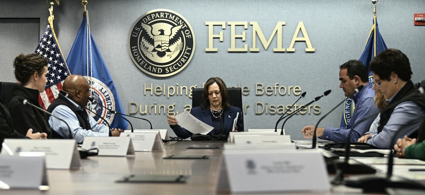 If elected president, Harris plans to increase FEMA’s budget and invest in building climate resilient communities. Trump is more vague on the details.