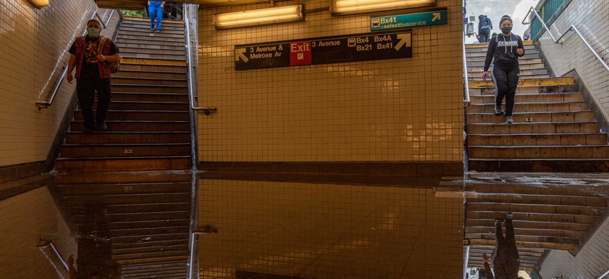  Hurricane Ida flooded subway tunnels and basements across New York City in 2021.