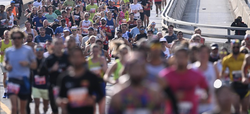 The New York City Marathon draws thousands of runners to the city each year.