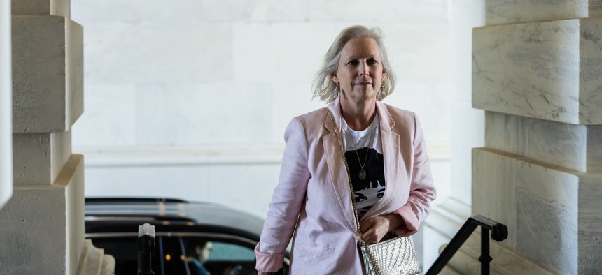 U.S. Sen. Kirsten Gillibrand arrives at the U.S. Capitol on July 11, 2024.