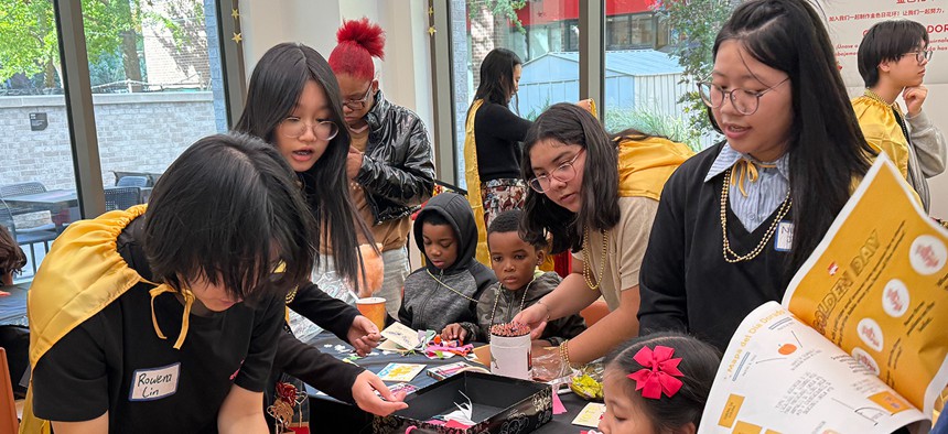 Attendees at the Chinese-American Planning Council’s Golden Day Community Carnival in Lower Manhattan on Saturday.