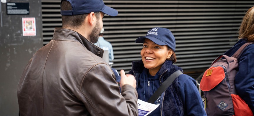 New York City Deputy Mayor Ana Almanzar promoted the administration’s housing proposal in Downtown Brooklyn on Tuesday.