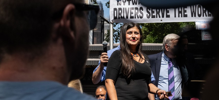 State Sen. Jessica Ramos is working with campaign manager Charlene Obernauer.