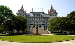 The New York State Capitol building in Albany