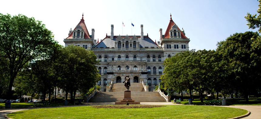 The New York State Capitol building in Albany