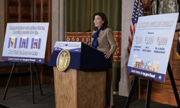 Gov. Kathy Hochul talked about home heating affordability after Democrats had a tough election on economic and inflation issues.