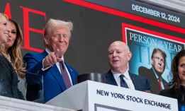 President-elect Donald Trump rings the opening bell at the New York Stock Exchange.