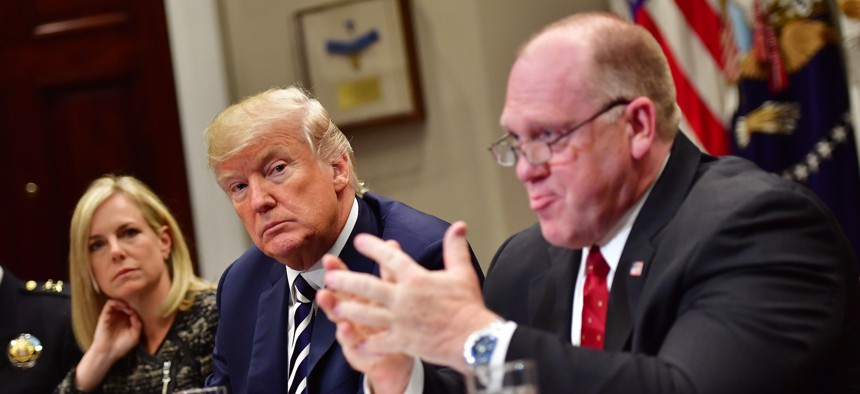 Donald Trump’s incoming border czar Tom Homan, right, has criticized the state’s Green Light Law, which prevents the DMV from sharing information with federal immigration authorities.