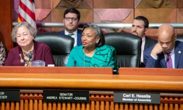 State Senate Majority Leader Andrea Stewart-Cousins, center, and Assembly Speaker Carl Heastie, right, will announce committee assignments as soon as today.