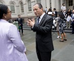 New York City Comptroller Brad Lander stops by City Hall