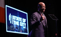 New York City Mayor Eric Adams gives the 2024 State of the City address.