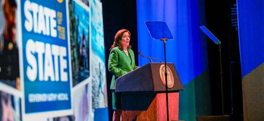 Gov Kathy Hochul gives her annual State of the State address.