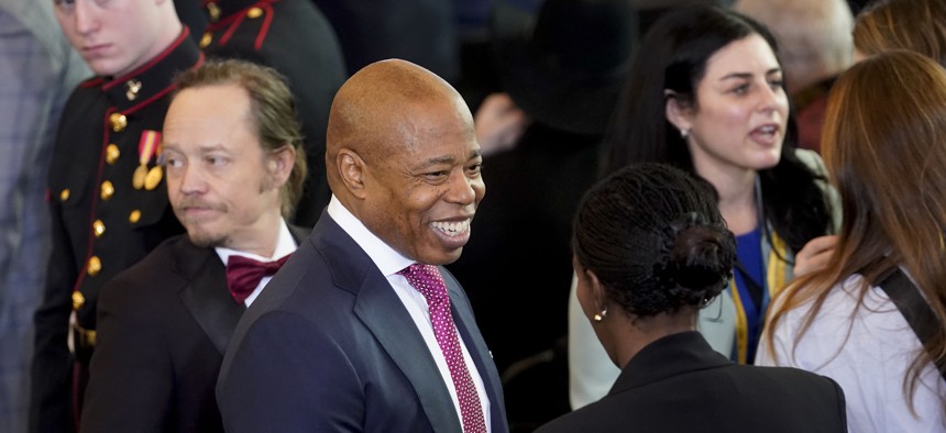 New York City Mayor Eric Adams attends President Donald Trump’s inauguration at the U.S. Capitol. 