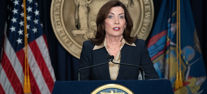 Gov. Kathy Hochul proposed new measures to increase oversight of New York City government.