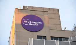 A view outside NYU Langone Health Hospital on April 4, 2020.