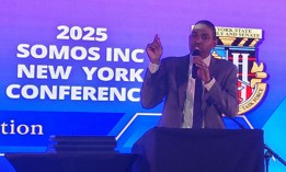 Lt. Gov. Antonio Delgado speaks at the New York Somos conference in Albany on March 7, 2025.