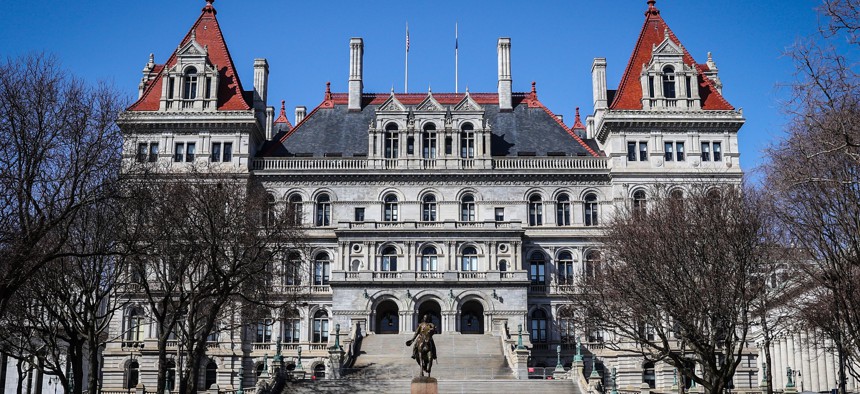 The New York state Capitol building in Albany