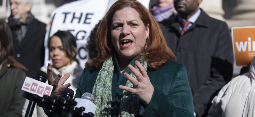 Win CEO Christine Quinn has joined a coalition opposing a rollback of city rental vouchers.