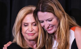 Carolyn and Virginia Maloney on primary election night in 2022.