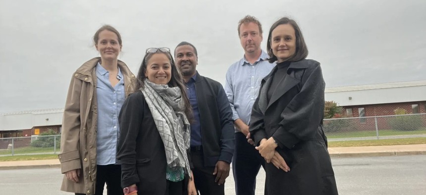 Jennifer Scaife, right and CANY staff during a monitoring visit to Franklin Correctional Facility in Malone, New York in September 2024.