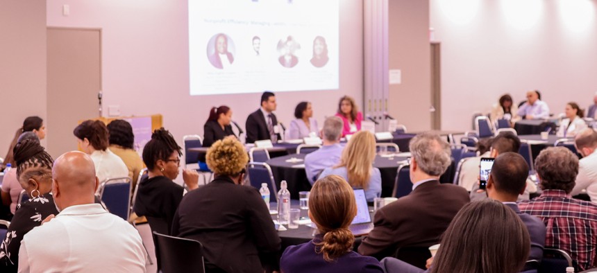 Attendees at the 2025 Nonprofit OpCon, held at Hebrew Union College in Manhattan’s West Village on June 5, 2025.