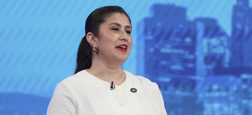 State Sen. Jessica Ramos introduced legislation to raise the minimum wage in the state Legislature.